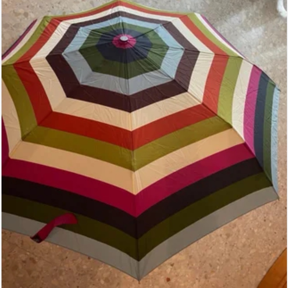 Coach Legacy Multicolor Striped Umbrella with case